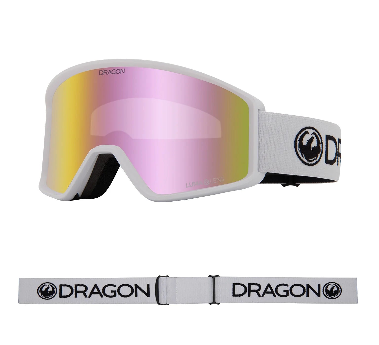 Dragon 2025 DXT OTG Goggles - White/LL Pinkion