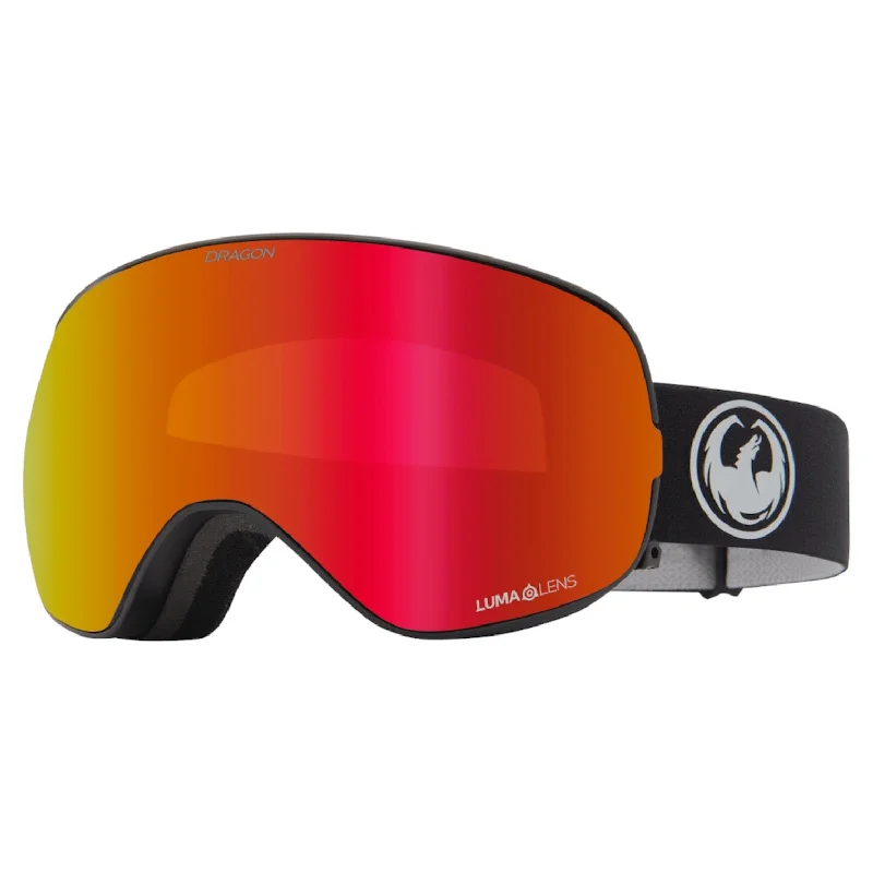 DRAGON X2S NOUVEAU BLACK GOGGLES LUMALENS RED ION/LUMALENS LOWLIGHT ROSE