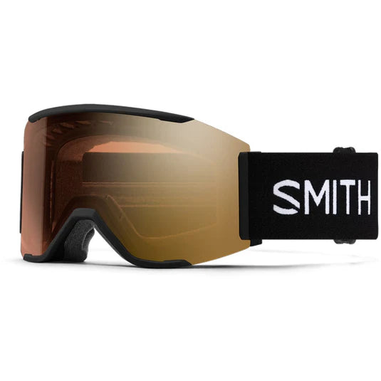 SMITH SQUAD MAG BLACK GOGGLES CHROMAPOP PRO PHOTOCHROMIC GOLD MIRROR/CHROMAPOP STORM BLUE SENSOR MIRROR