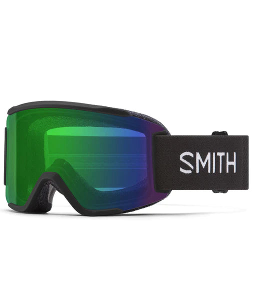 SMITH SQUAD S BLACK CHROMAPOP EVERYDAY GREEN MIRROR/CLEAR