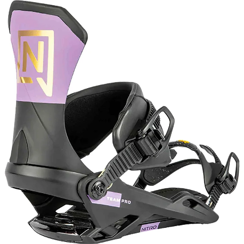 Nitro Team Pro 2024 Snowboard Bindings - Pro Purple/Black/Gold